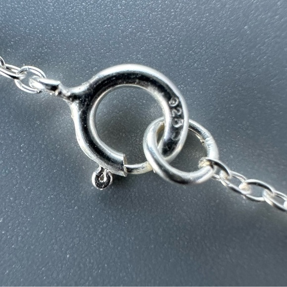 Sterling Silver Two Tone Ocean Wave Necklace - Picture 8 of 9